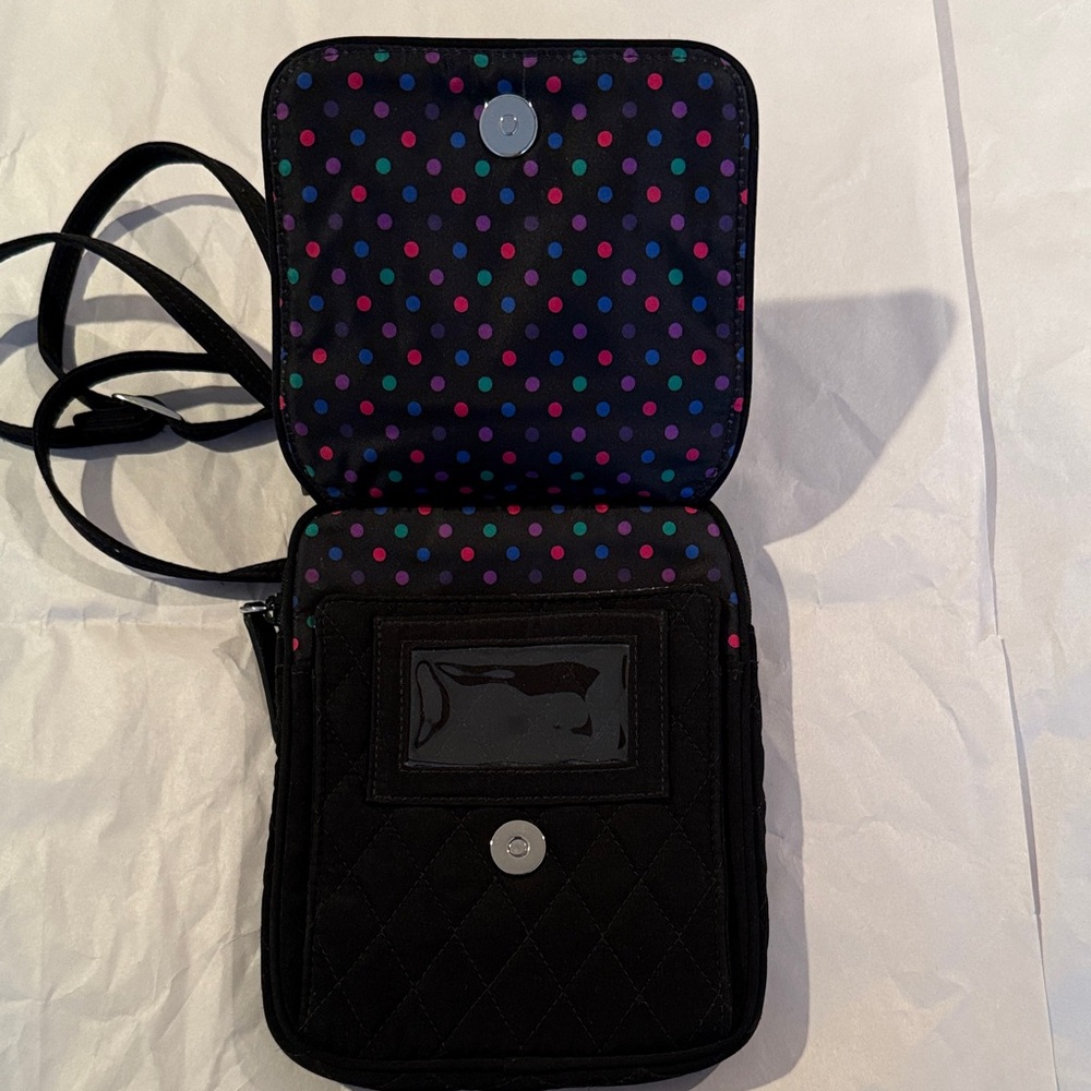 Vera Bradley Black Quilted Crossbody Bag - Picture 3 of 9